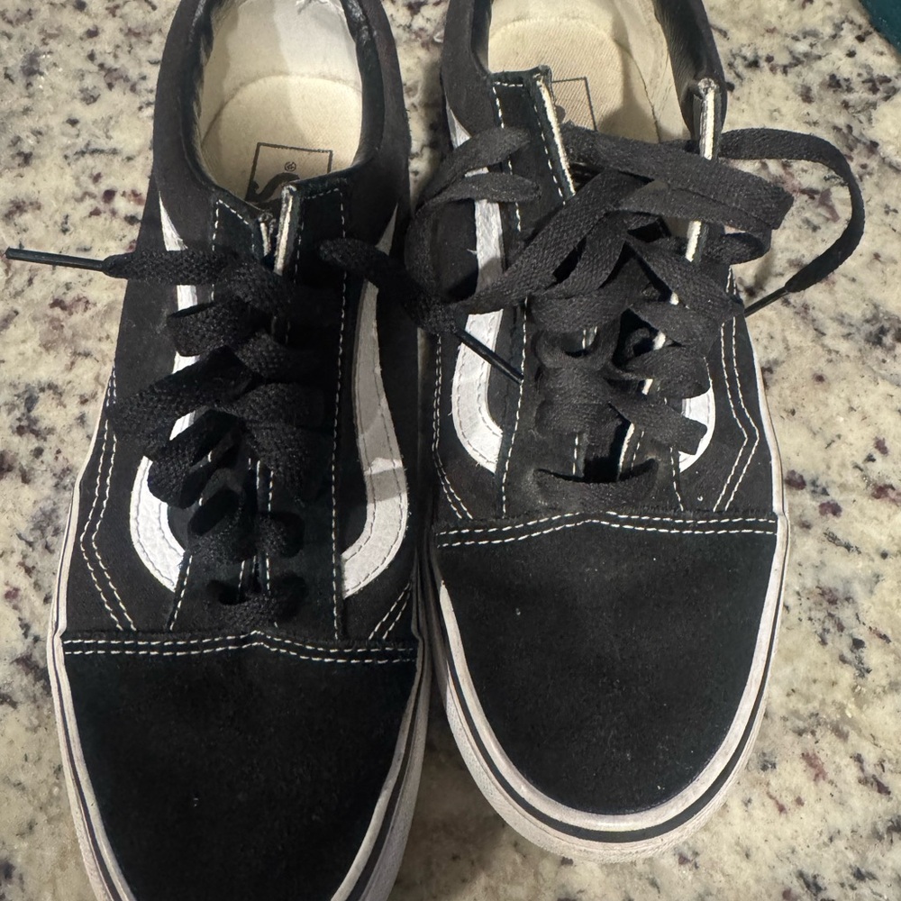 Vans Black and White Athletic Shoes
